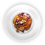 Cheese & Veggie Haggis Baked Potato 